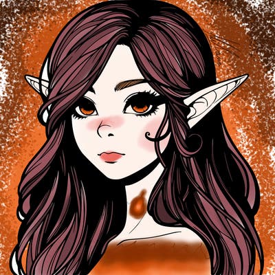 elf girl realistic dark fantasy