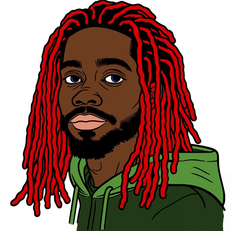 man with dreads