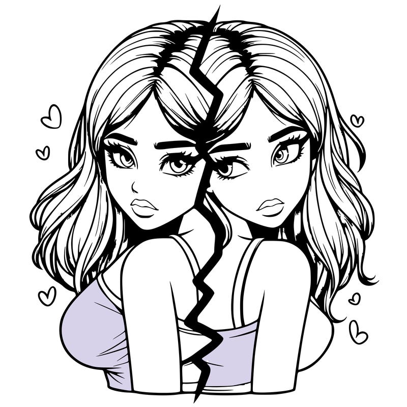 realistic girl split