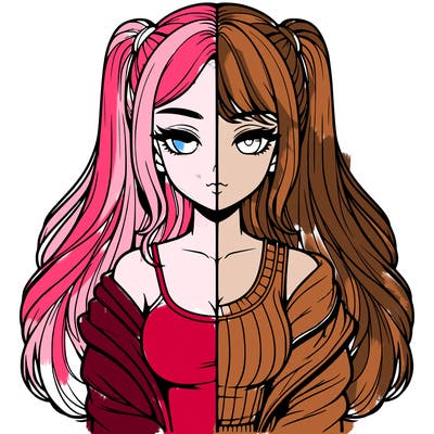 realistic girl split