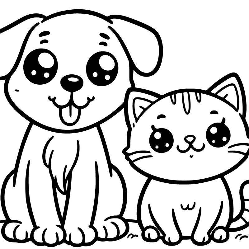 cute dog and cat