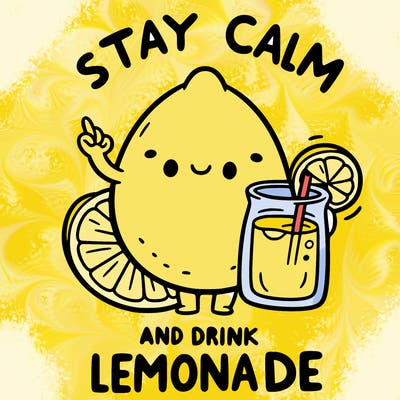 stay calm and drink lemonade