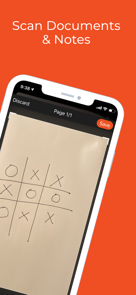 Tela de smartphone mostrando o recurso de digitalização de documentos e anotações no iAnnotate 4