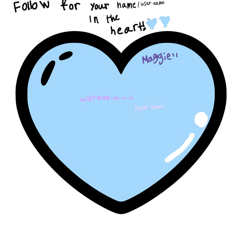 a blank heart