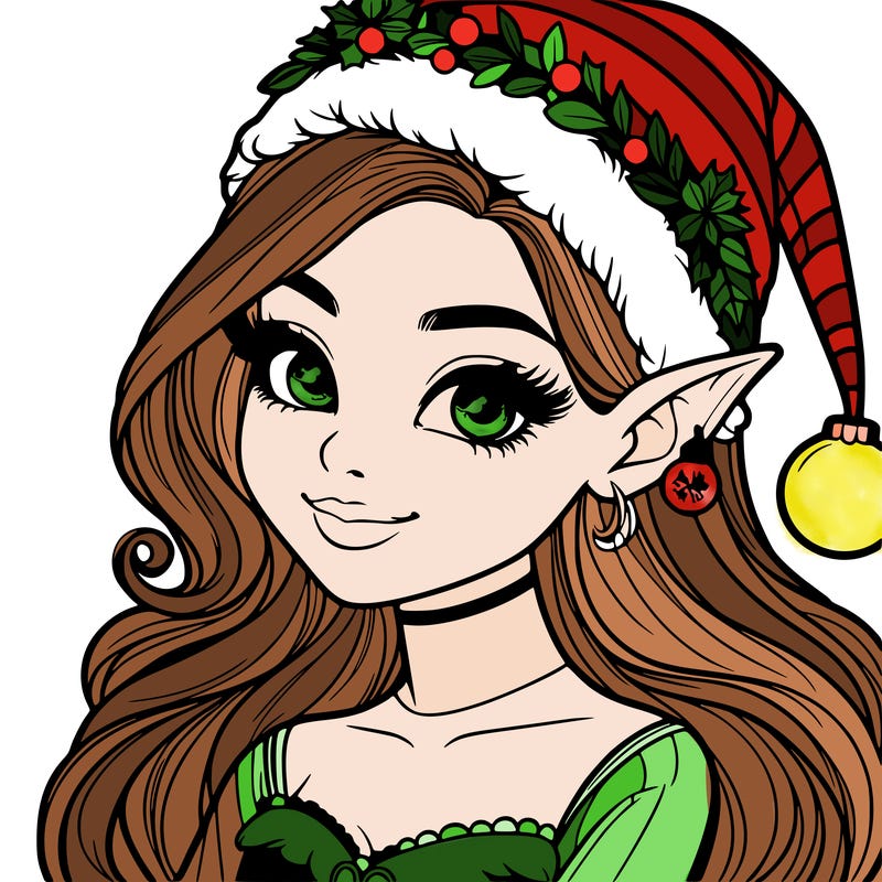christmas girl elf realistic
