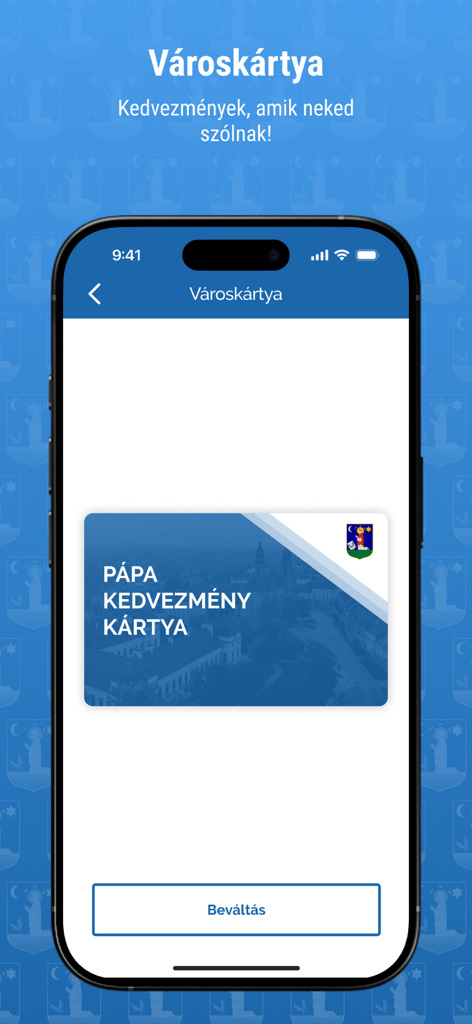Pápa Appra! - Carta digitale della città con opzioni di sconto nell'app mobile Papa Appra