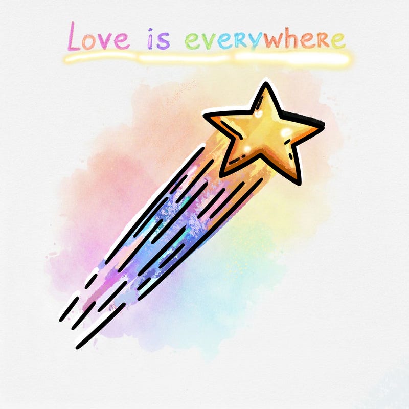 a shooting star in the sky