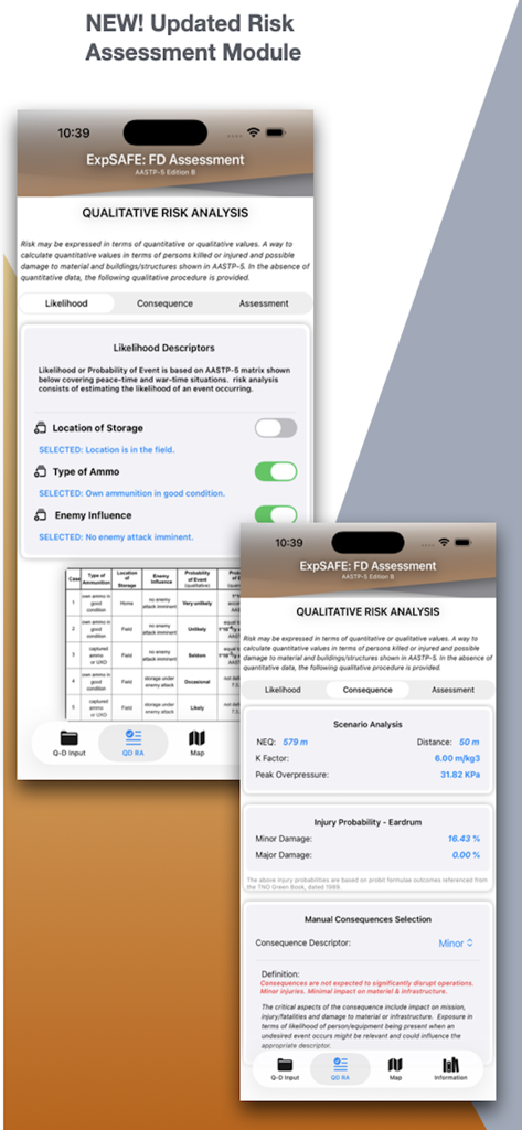 AASTP-5: FD Companion - Qualitative risk analysis and risk assessment module interface for the AASTP-5 explosives safety app.