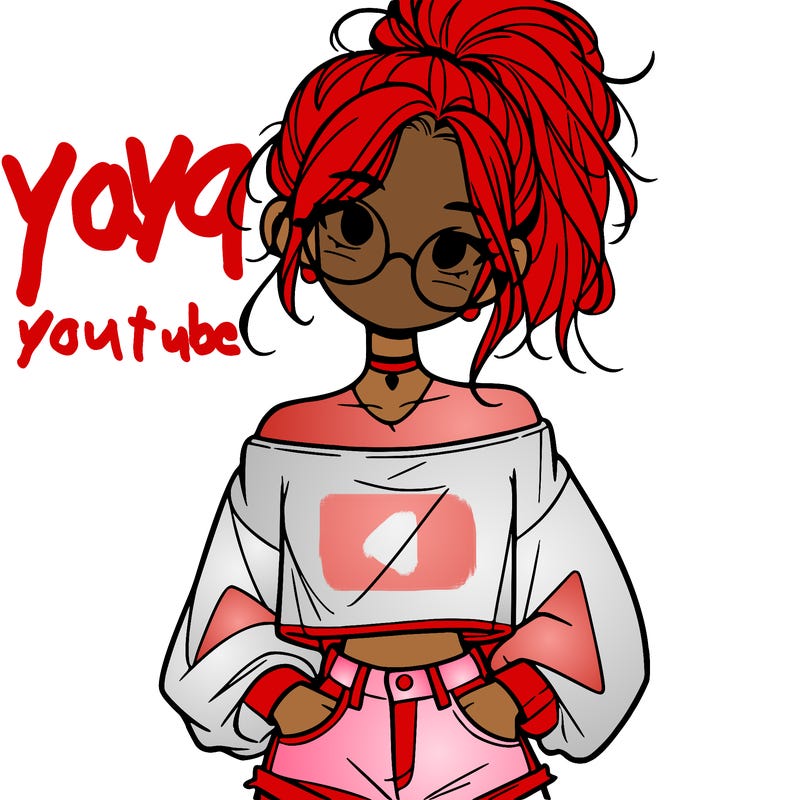 girl with a messy ponytail glasses a baggy crop top and jean shorts