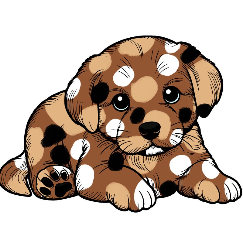 a cute realistic puppy