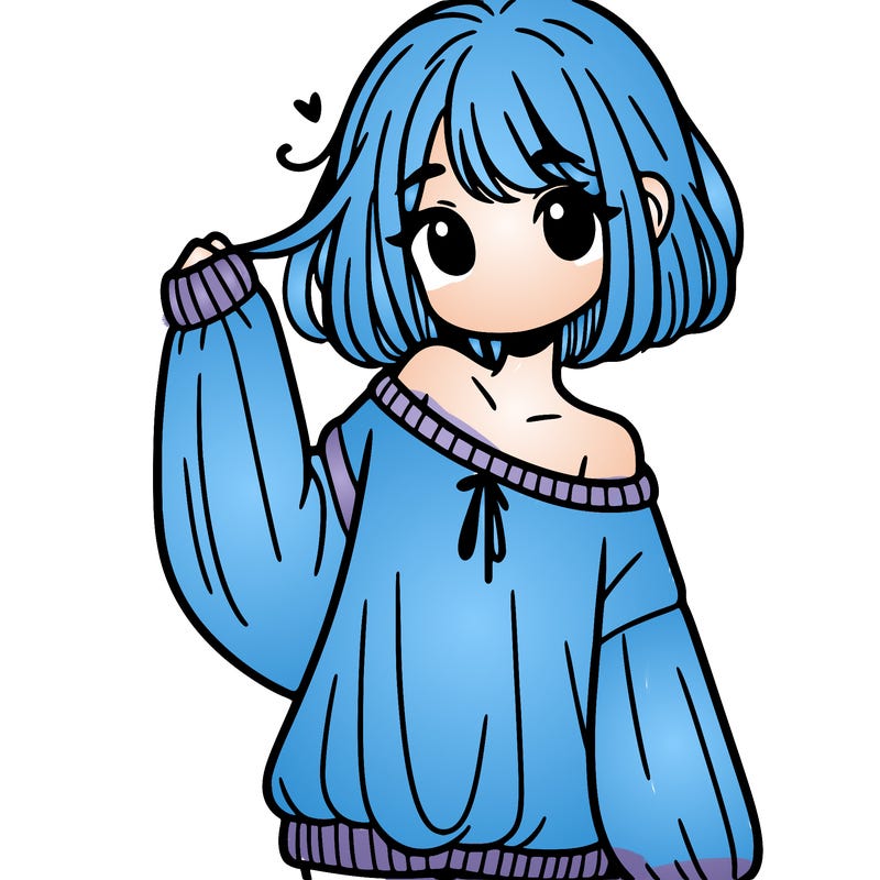 girl in baggy sweater hanging off her shoulder