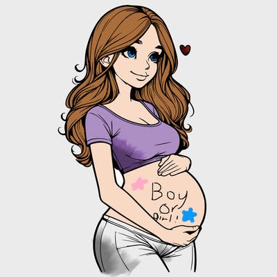 realistic pregnant girl