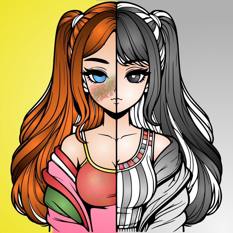 realistic girl split