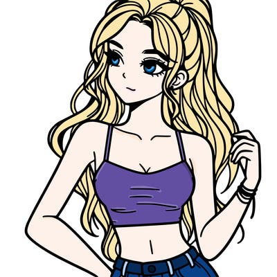 girl in crop top