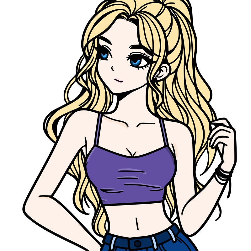 girl in crop top