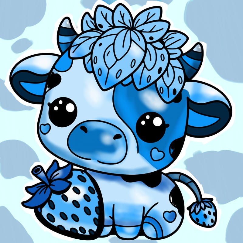 cute strawberry cow