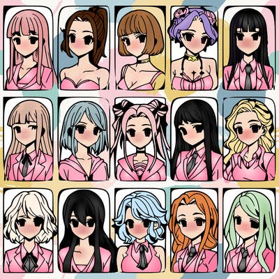 girls that look diffrent anime