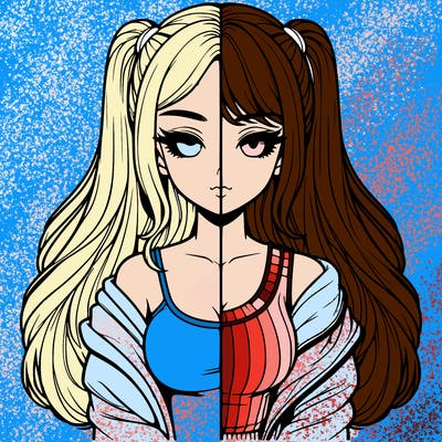 realistic girl split