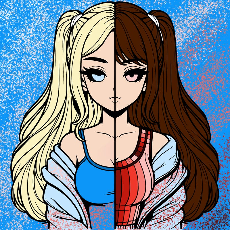 realistic girl split