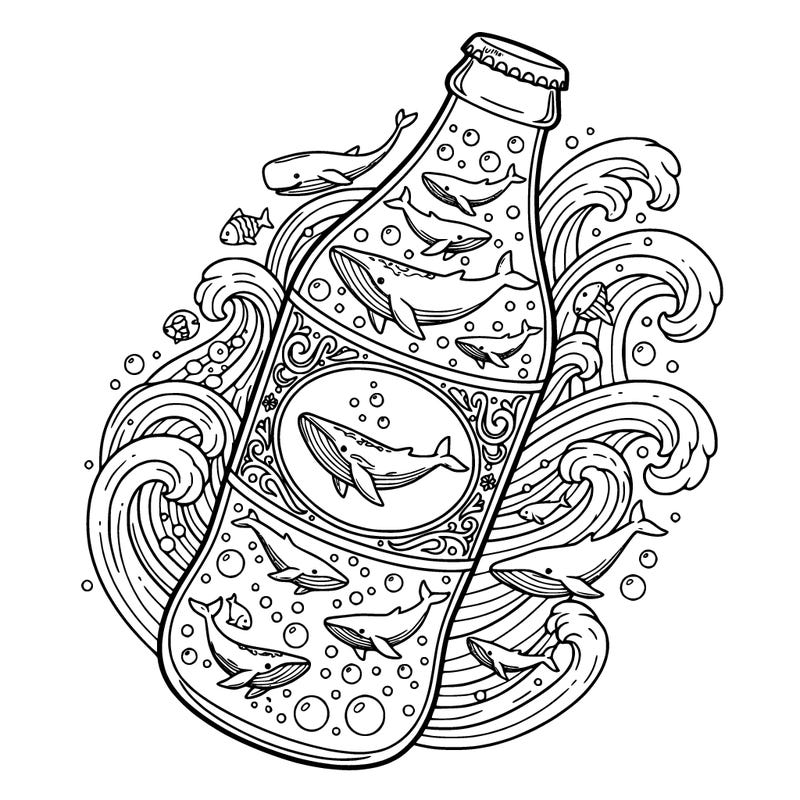 carbonated soda with whales
but it's hard to color
pretty
realistic