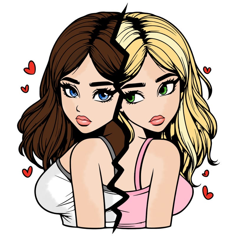 realistic girl split