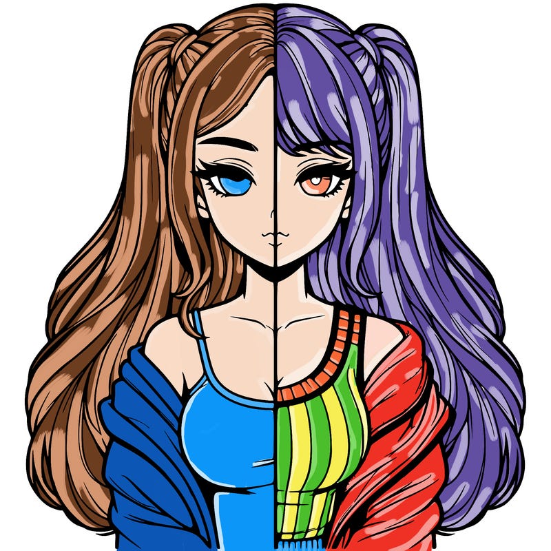 realistic girl split