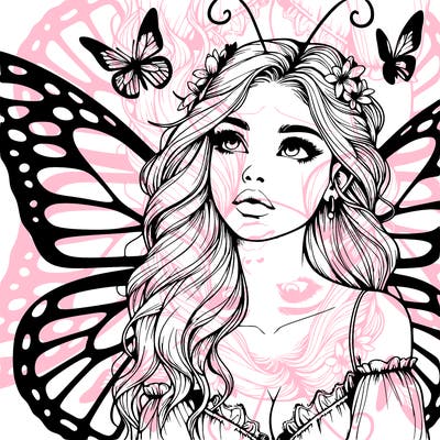 butterfly fairy realistic girl