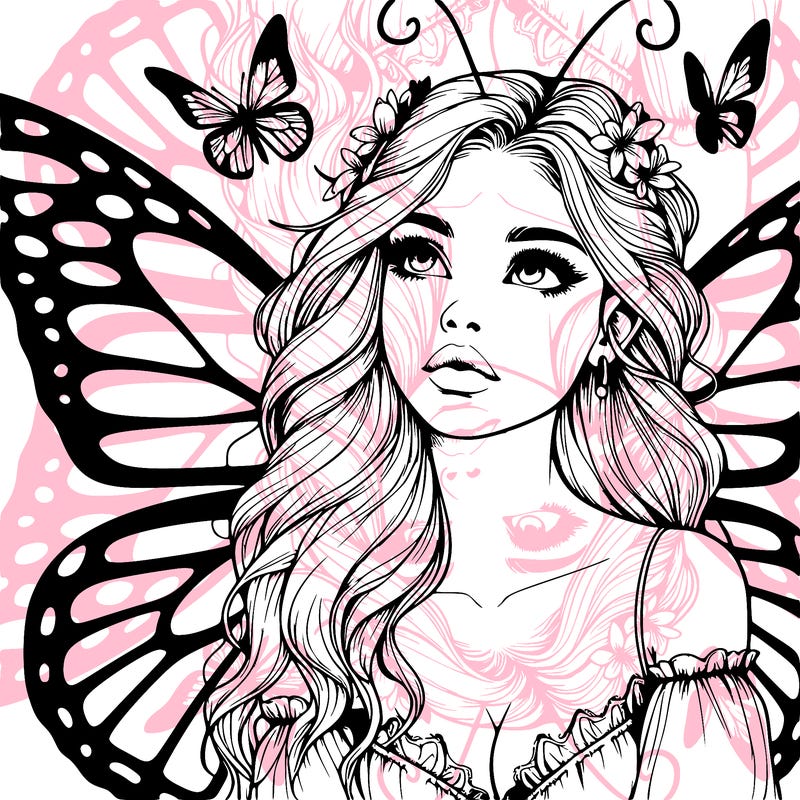 butterfly fairy realistic girl