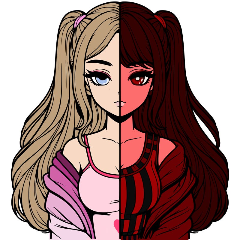 realistic girl split