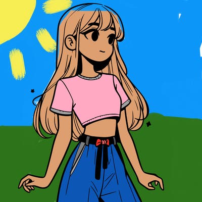 girl in a cute crop top