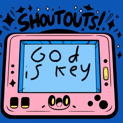 blank canvas that says above it shoutouts