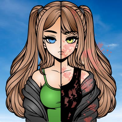 realistic girl split