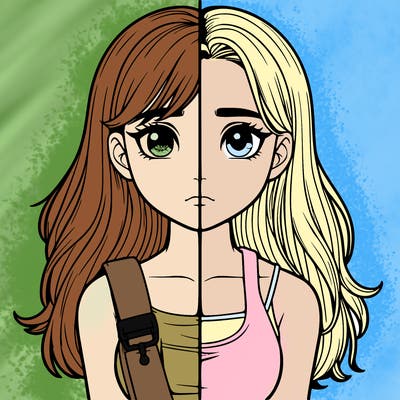 realistic girl split