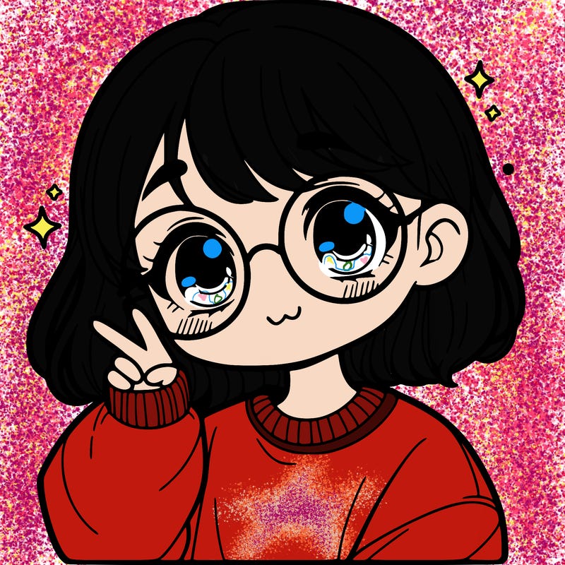 cute girl with glasses and sweatshirt