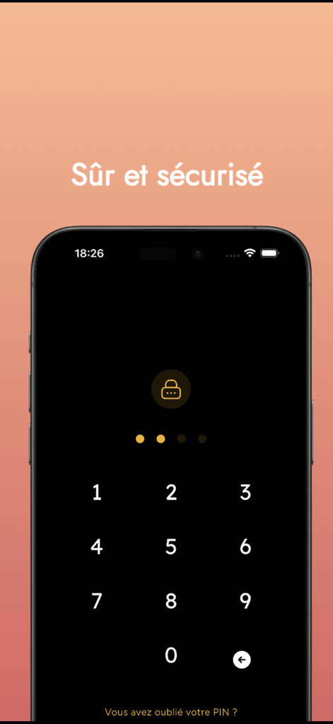 Prime Store - Prime Storeアプリでの安全なログインのためのPIN入力画面。