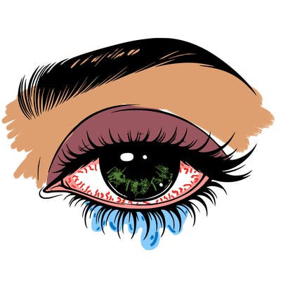 eye closed realistic