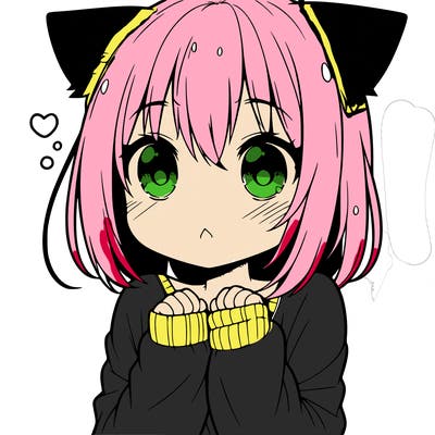 shy anime catgirl
