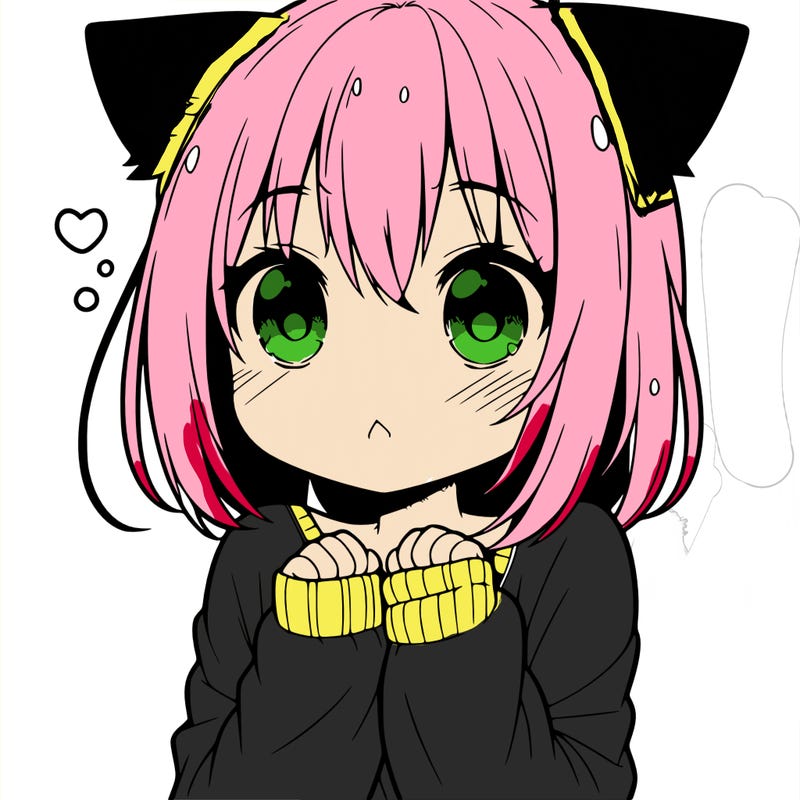 shy anime catgirl