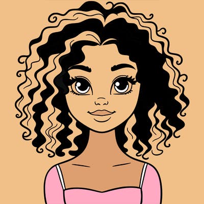 woman with curly hair