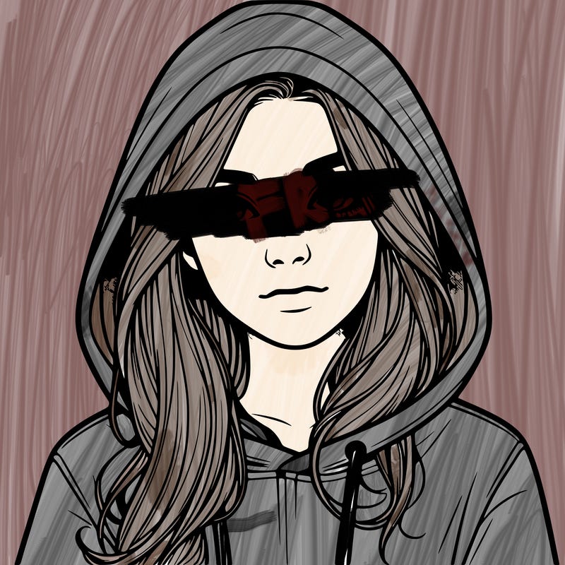 realistic girl with a hoodie