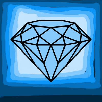 only one diamond  
no eyes no mouth no legs no hair no arms