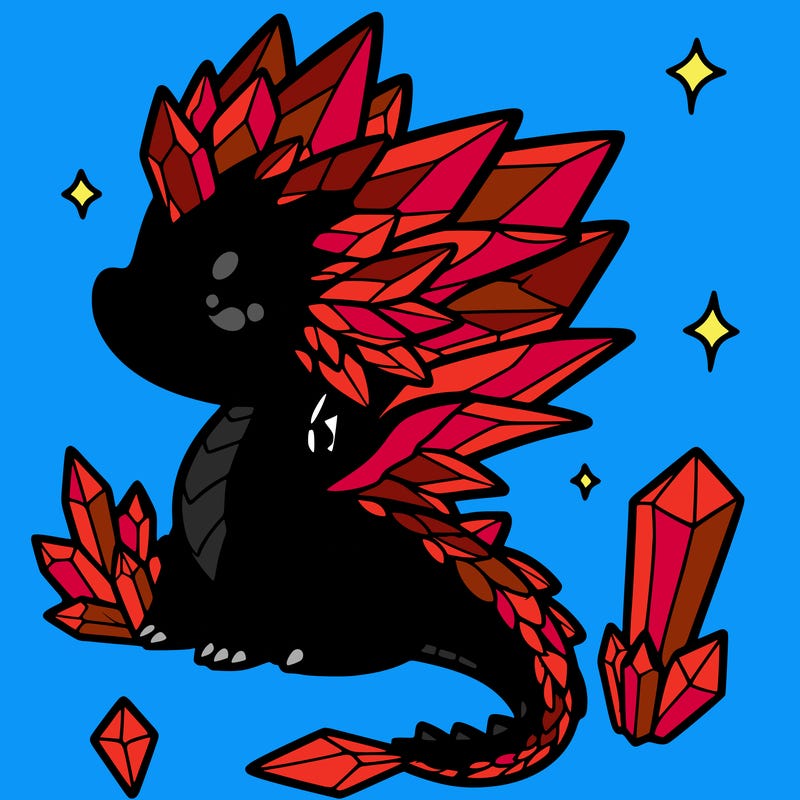 little cute crystal dragon