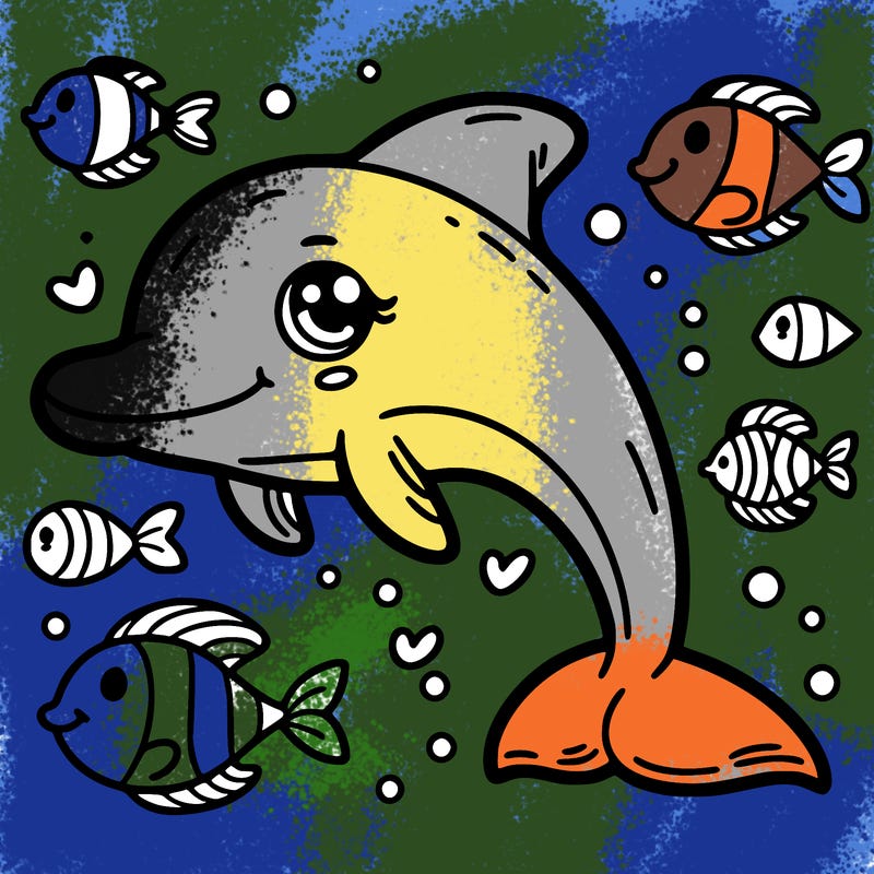 dolphin ❤️fish