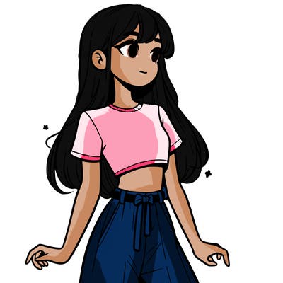 girl in a cute crop top