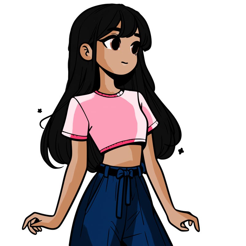 girl in a cute crop top