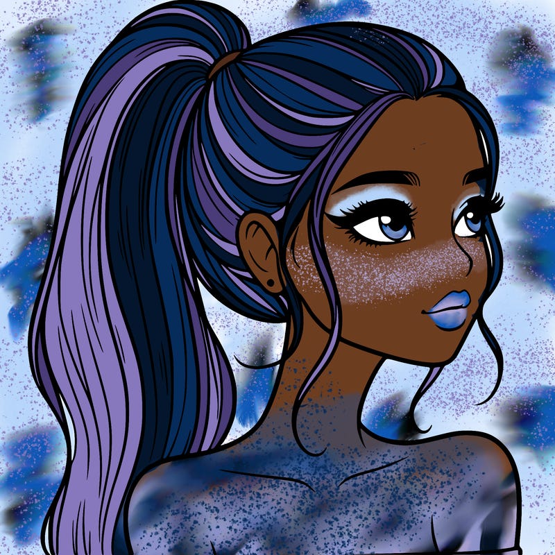 a beautiful and realistic girl with a high pony tail