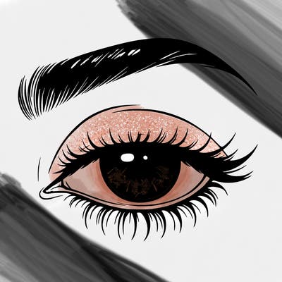 eye closed realistic