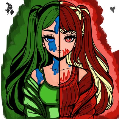 realistic girl split