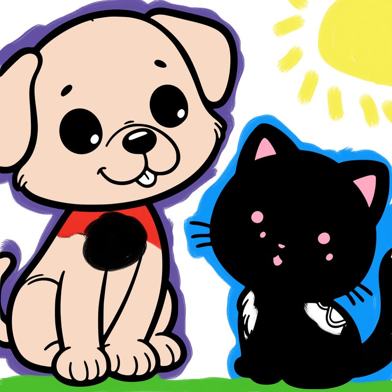 cute dog and cat