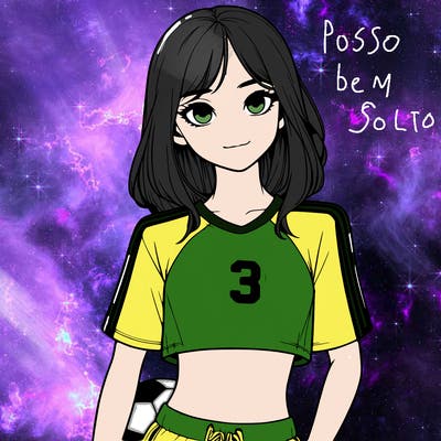 realistic girl wearing soccer jersey